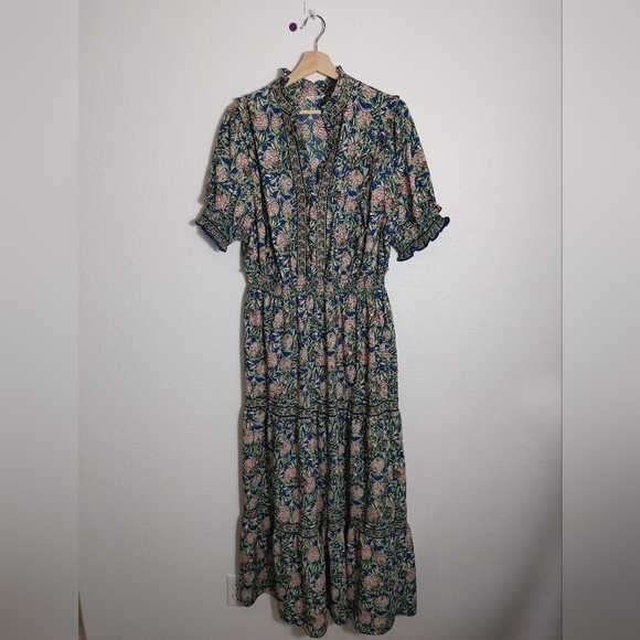 Max Studio Blue and Pink Floral Dress - Picture 1 of 8